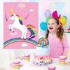 image:imageFEPITO Birthday Party Game for Kids Pin The Horn on UnicornGame Poster with 24 Horn Stickers Pin The Tail Game for Girl UnicornBirthday Rainbow Party Favors Supplies Wall Home Room Decorations