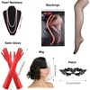 image:imageFEPITO Black and White Wigs Cosplay Costume Set Halloween 1920s Accessories