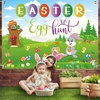 image:imageFEPITO Easter Egg Hunt Banner Extra Large 69FT5FT Fabric Easter Banner Spring Easter lawn sign for Easter Egg Hunt Game Easter Decoration Indoor Outdoor Easter Party Supplies