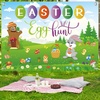 image:imageFEPITO Easter Egg Hunt Banner Extra Large 69FT5FT Fabric Easter Banner Spring Easter lawn sign for Easter Egg Hunt Game Easter Decoration Indoor Outdoor Easter Party Supplies