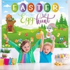 image:imageFEPITO Easter Egg Hunt Banner Extra Large 69FT5FT Fabric Easter Banner Spring Easter lawn sign for Easter Egg Hunt Game Easter Decoration Indoor Outdoor Easter Party Supplies