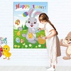 image:imageFEPITO Easter Game for Kids Pin The Tail on The Bunny Pin The Egg on The Bunny with 24 Tails 24 Easter Eggs Stickers for Easter Party Decorations Easter Egg Hunt Activities