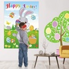 image:imageFEPITO Easter Game for Kids Pin The Tail on The Bunny Pin The Egg on The Bunny with 24 Tails 24 Easter Eggs Stickers for Easter Party Decorations Easter Egg Hunt Activities