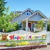 image:imageFEPITO Large Happy Easter Banner Fabric Easter lawn sign Backdrop Banner for Spring Easter Decoration Indoor Outdoor Easter Party Supplies98FT16FT