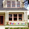 image:imageFEPITO Large Happy Easter Banner Fabric Easter lawn sign Backdrop Banner for Spring Easter Decoration Indoor Outdoor Easter Party Supplies98FT16FT