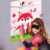 image:imageFEPITO Pin The Heart on The Fox Valentines Game with 24Pcs Heart Stickers for Valentines Party Supplies Kids Birthday Party Decoration