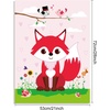 image:imageFEPITO Pin The Heart on The Fox Valentines Game with 24Pcs Heart Stickers for Valentines Party Supplies Kids Birthday Party Decoration