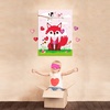 image:imageFEPITO Pin The Heart on The Fox Valentines Game with 24Pcs Heart Stickers for Valentines Party Supplies Kids Birthday Party Decoration