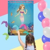 image:imageFepito Baby Shower Party Games  Pin The Dummy On The Baby Game with 24pc Pacifier StickersMermaid