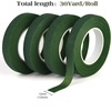 image:imageKUUQA 4 Rolls 12 Wide Floral Tapes for Bouquet Stem Wrapping and Floral CraftsWedding BouquetDark GreenLight GreenGrass GreenDark Browndark green