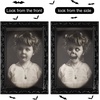 image:imageKUUQA 6 Pack Halloween Horror Portrait Decorations Spooky Photo Frame 3D Changing Face Scary Picture Frame Haunted Wall Decoration for Home Halloween Party Decor
