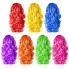 image:imageKUUQA 7 Pieces Colorful Long Curly Wigs Long Colorful Hair Wig Wavy Hair Wigs Curly Cosplay Costume Wig for Women Party Dcor