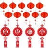 image:imageFEPITO 14 Pcs Chinese New Year Decoration Set Hanging Ornament with Chinese Knot Pendant Chinese Red Paper Lanterns for HomeSpring FestivalChinese WeddingRestaurant Decoration