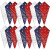 image:imageFEPITO 18Pcs Paisley Bandanas Cowboy Bandana Paisley Print Head Wrap ScarfSet B