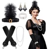 image:imageFEPITO 1920s Accessories Set for Women Flapper Headpiece HeadbandSet E