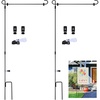 image:imageFEPITO 2 Pack Metal Garden Flag Stand Pole Holder With Stopper and AntiWind Clip for Outdoor Decorative Lawn Yard Flags
