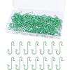 image:imageFEPITO 200 Pcs Christmas Ornament Hooks Green Stainless Steel Christmas Ornament Hangers Perfect for Art Craft Christmas Tree Decorations
