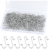 image:imageFEPITO 200 Pcs Christmas Ornament Hooks Silver Stainless Steel Christmas Ornament Hangers Perfect for Art Craft Christmas Tree Decorations