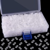 image:imageFEPITO 2000 Pcs Loom Rubber Bands S Clips Plastic Band Clips Connectors Refills Kit Clip for Loom Bracelets DIY Making Clear