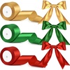 image:imageFEPITO 3 Rolls Wide Christmas Ribbons 2 Inch Red Satin Ribbon for Christmas Wedding Wrapping Crafts DecorRed Green Gold