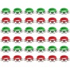 image:imageFEPITO 36 Pieces Christmas Band Wrist Bells Bracelets Jingle Bells Musical Ankle Bells Rhythm Instrument Percussion Christmas Party Decoration Favors mixed colorsDark Red and Green