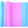 image:imageFEPITO 3PCS A3 Extra Large Silicone Sheet for Crafts Jewelry Casting Molds Multipurpose Silicone Mat Reusable Heat Resistant Food Grade PlacematBlue red clear
