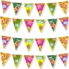 image:imageFEPITO 4 Pack Hawaiian Bunting Banner Luau Party Tropical Party Bunting Totally 12 Meters4pcs