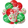 image:imageFEPITO 50Pcs Christmas Party Balloon 12 Inch White Red and Green Latex Balloons 6 Merry Xmas Style for Decoration Party Supplies50 Pcs