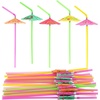 image:imageFEPITO 58 PCS Umbrella Drinking Straws ReusableParasol Bendy Reusable Drinking Straws for Hawaiian Beach Cocktail Luau Tropical Party Decorations Supplies
