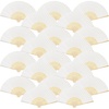 image:imageFEPITO 65 Pieces White Handheld Paper Fan Paper Folding Fans with Bamboos for Wedding Gift Party HomeWhite