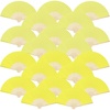 image:imageFEPITO 65 Pieces White Handheld Paper Fan Paper Folding Fans with Bamboos for Wedding Gift Party HomeYellow