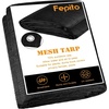 image:imageFEPITO 70 HeavyDuty Mesh Tarp 8ftx16ft Black Shade Cloth Mesh Shade Net Cover for Plant GreenhousePatio Fences Garden Dump Trucks8ft X 16ft