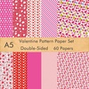 image:imageFEPITO 90 Sheets Valentine Pattern Paper Set 14 x 21cm Decorative Paper for DIY Scrapbook Card Making Decoration Valentines Day Supplies 10 DesignsA560pcs