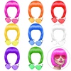 image:imageKUUQA 16 Pieces Party Wigs and Sunglass Set Neon Short Bob Wig Sunglass Pack Costume Colorful Cosplay Wig Daily Party Hairpieces for Bachelorette Neon Party Favors Halloween and Decorations