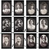 image:imageKUUQA 6 Pack Halloween Horror Portrait Decorations Spooky Photo Frame 3D Changing Face Scary Picture Frame Haunted Wall Decoration for Home Halloween Party Decor