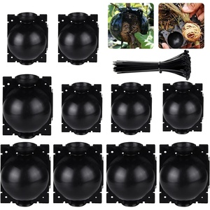 image:imageFEPITO 10 Pack Plant Rooting Device Black with 100 Pcs Nylon Self Locking Wire Ties Plant Root Growing Box for Plant Propagation Reasable Propagation Rooting Ball for Plant Cutting Seedling
