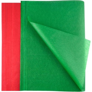 image:imageFEPITO 100 Sheets Green Christmas Tissue Paper Gift Wrapping for Xmas Wrapping Presents Crafts14 x 20 InchRedGreen