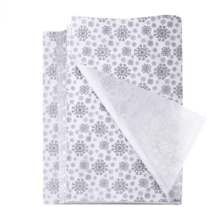 image:imageFEPITO 100 Sheets Silver Snowflake Wrapping Paper Big Size Christmas Tissue Paper for DIY and Craft Gift Bags Decorations 14 x 20 Inch