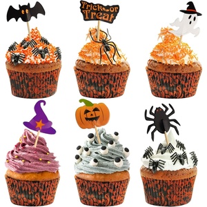 image:imageFEPITO 120 Piece Halloween Decoration Set  Toothpick Flags amp Markers for Party Decor