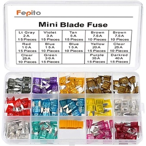 image:imageFEPITO 180pcs Mini Blade Fuse Set Assortment Car Fuses 2A 3A 5A 75A 10A 15A 20A 25A 30A 35A 40A for Auto Car Truck with 1 Blade Fuse Extrator and 1 Storage Box