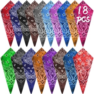 image:imageFEPITO 18Pcs Paisley Bandanas Cowboy Bandana Paisley Print Head Wrap Scarf15 Colors