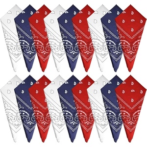 image:imageFEPITO 18Pcs Paisley Bandanas Cowboy Bandana Paisley Print Head Wrap ScarfSet B