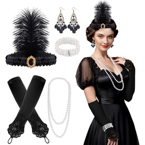 image:imageFEPITO 1920s Accessories Set for Women Flapper Headpiece HeadbandSet E