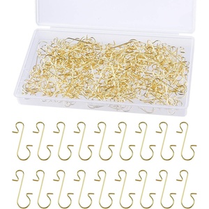 image:imageFEPITO 200 Pcs Christmas Ornament Hooks  Gold Stainless Steel Hangers Perfect for Art Craft amp Tree Decorations
