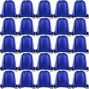 image:imageFEPITO 22 Pack Drawstring Bags String Backpack Bulk Sack Cinch Bag Sport Bags for School Gym TravelingBlue