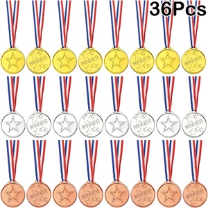 image:imageFEPITO 36 Pieces Winner Medals for Children Plastic for Party Decorations and Sports AwardsMulticolored