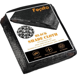 image:imageFEPITO 40 Shade Cloth 8ftx16ft Sunblock Shade Net Black Mesh Shade Net for Plant Greenhouse Parking Garden Yard or Kennel