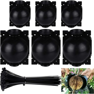image:imageFEPITO 6 Pack Plant Rooting Device with 100 Pcs Nylon Self Locking Wire Ties Plant Root Growing Box for Plant Propagation Reasable Propagation Rooting Ball for Plant Cutting Seedlings