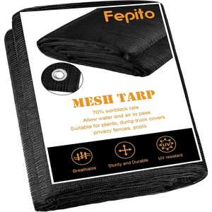 image:imageFEPITO 70 HeavyDuty Mesh Tarp 8ftx16ft Black Shade Cloth Mesh Shade Net Cover for Plant GreenhousePatio Fences Garden Dump Trucks8ft X 16ft