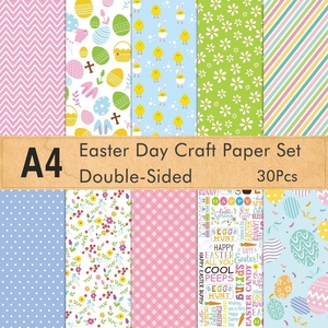 image:imageFEPITO 90 Sheets Easter Pattern Paper Set A5 Size Craft Paper for Easter Card Making Scrapbook Decoration Double Side 10 PatternsA430PCS
